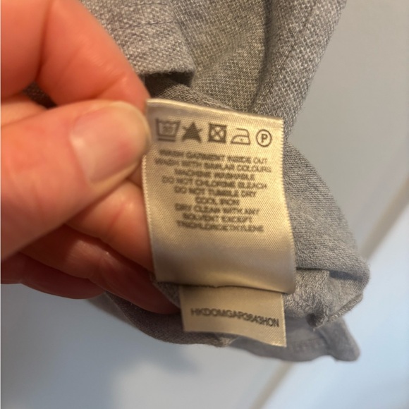 Burberry Gray Fitted Polo Shirt with Buttoned Front - EUC - Picture 5 of 9